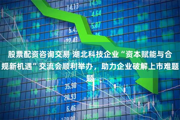 股票配资咨询交易 湖北科技企业“资本赋能与合规新机遇”交流会顺利举办，助力企业破解上市难题